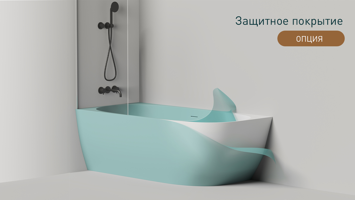 Ванна СОФИЯ УГЛОВАЯ Л (SOFIA CORNER L) глянцевая S-Sense белого цвета